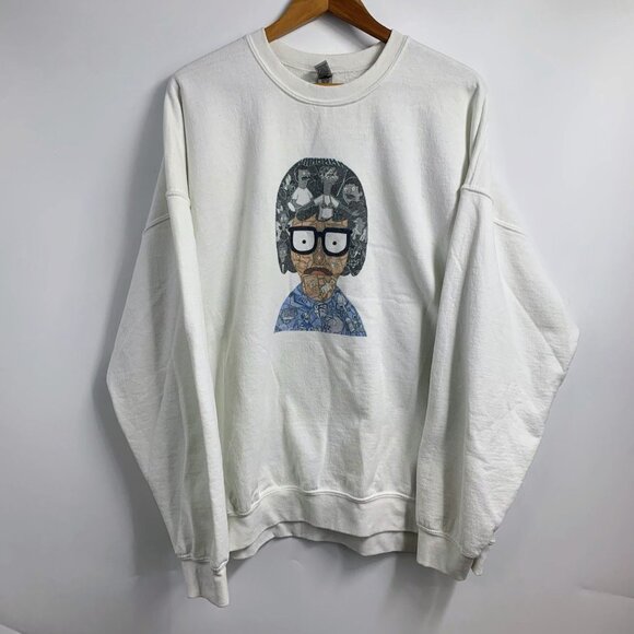 Gildan Adults Bob's Burgers Tina Character Collage Long Sleeve Sweatshirt SZ 3XL - Picture 1 of 11